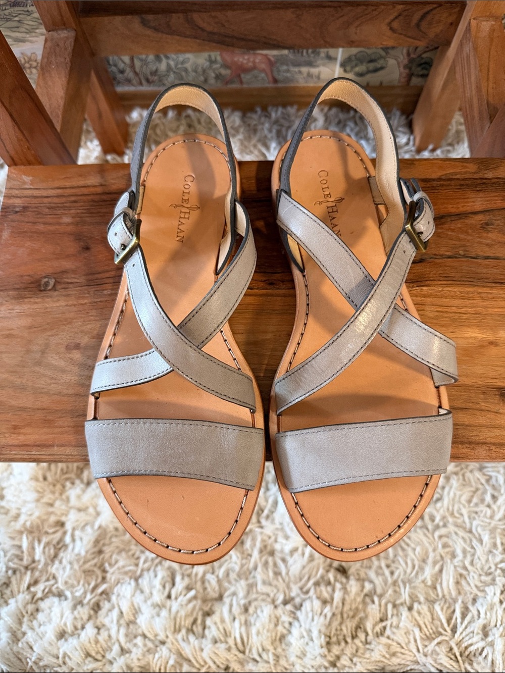 Cole Haan Crisscross Leather Sandals